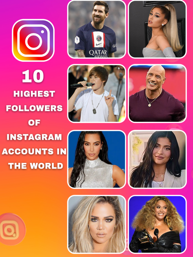 10 Highest followers of instagram accounts in the world